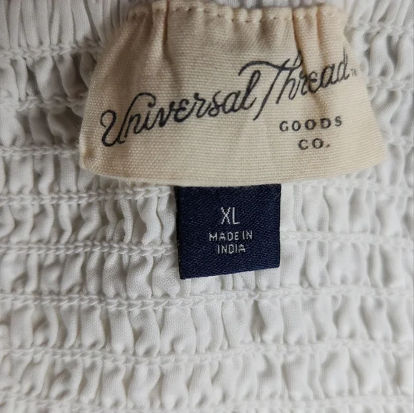 Women's Eyelet Bra Tank Top - Universal Thread White XL - Picture 9 of 9